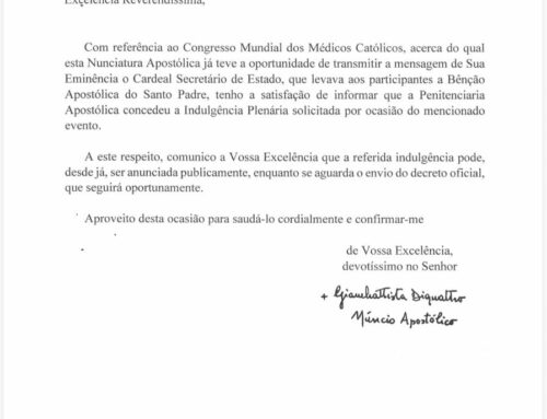 Plenary Indulgence for those attending our Congress in Brazil